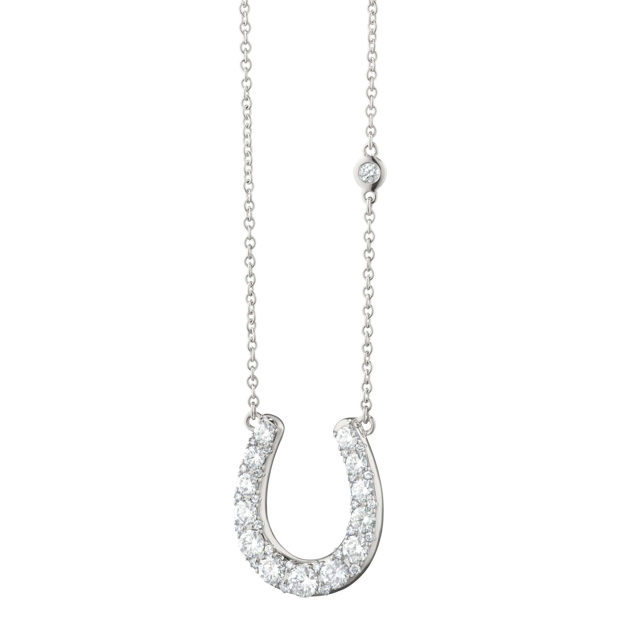 White gold charm necklace top